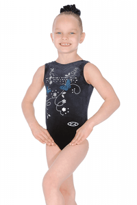 Panache Butterfly Motif Sleeveless Gymnastics Leotard