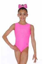 Load image into Gallery viewer, Affinity Matt Lycra Econyl® Leotard with Sparkling Crystal Motif
