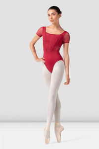 Olivia Floral Cap Sleeve Leotard (L20001)