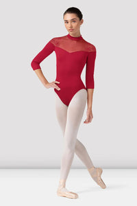 Calista Floral 3/4 Sleeve Leotard (L60001)