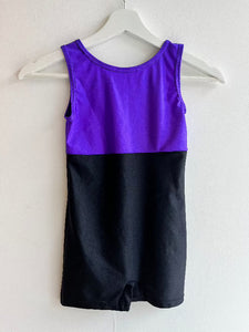 Sleeveless Boys Two Tone Short Unitard