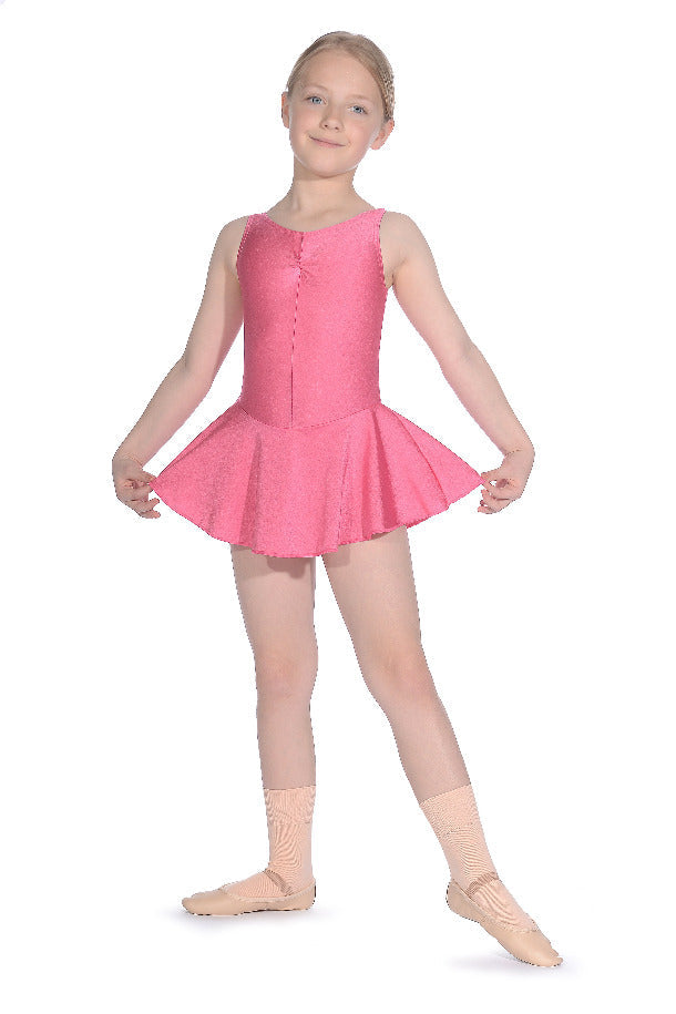 Rose Pink Girls Skirted Dance Leotard