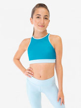 Load image into Gallery viewer, Girls Capezio High Neck Bra Top and Leggings Set
