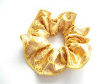 Load image into Gallery viewer, Gold Print Girls and Ladies Lycra Scrunchies
