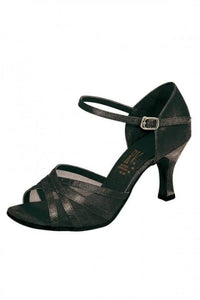 Black Adults Ankle Strap Ballroom Shoes