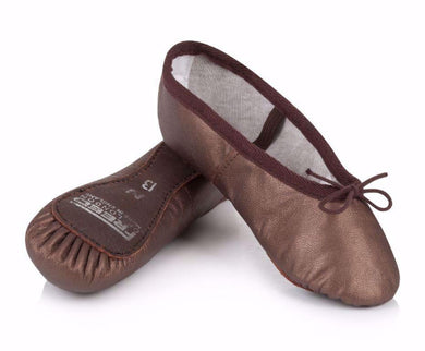 Brown Childrens and Adults RAD Approved Full Suede Sole Ballet Shoe