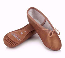 Load image into Gallery viewer, Brown Childrens and Adults RAD Approved Full Suede Sole Ballet Shoe
