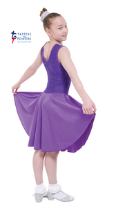 Purple Girls Sleeveless Lace Ballroom Dress