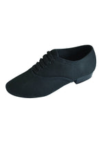 Load image into Gallery viewer, Canvas Low heel Oxford Character Shoes - Black
