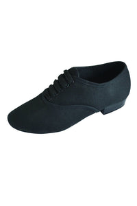 Canvas Low heel Oxford Character Shoes - Black