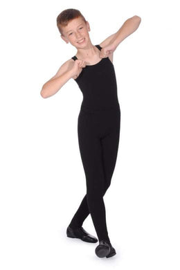 Black Boys and Mens Sleeveless Dance Leotard