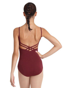 Burgundy Adults V-Neck Camisole Leotard