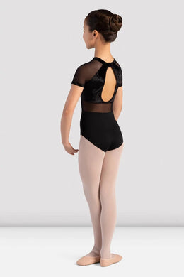 Girls Sasha Velvet Mock Neck Leotard