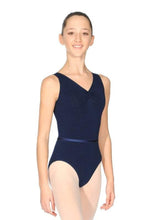 Load image into Gallery viewer, Navy Girls and Ladies Sleeveless Cotton Lycra Leotard
