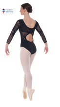 Load image into Gallery viewer, Elegance 3/4 Length Sleeved Leotard with Sweetheart Neckline
