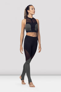 Ladies Zip Front Mesh Back Crop Top (FT5198)