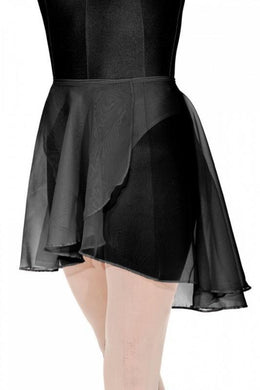 Black Ladies Georgette Wrapover skirt