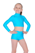 Load image into Gallery viewer, Kingfisher Childrens and Adults Long Sleeve Turtle Neck Crop Top
