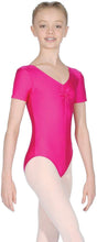 Load image into Gallery viewer, Raspberry Girls and Ladies Short Sleeved Leotard
