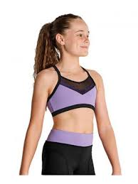 Contrast Mesh Paneled Cross Back Crop Top (KA039T)