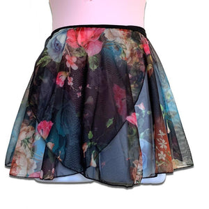 Kitri Girls Floral Wrap Dance Skirt