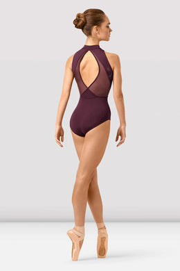 Ladies Jade Zipper Front Camo Print Leotard