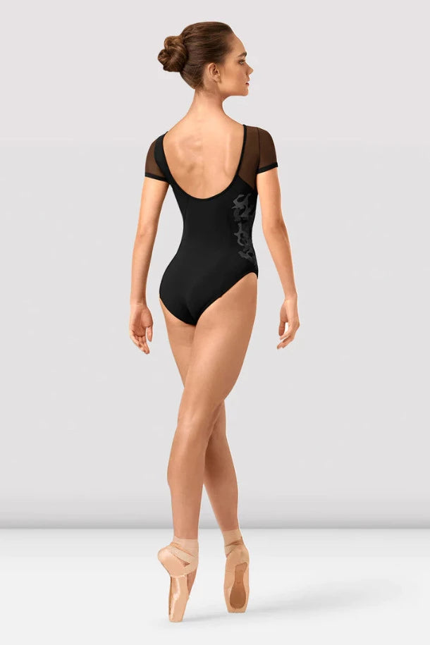 Ladies Adalia Boat Neck Camo Print Leotard