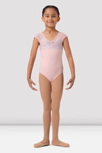 Load image into Gallery viewer, Girls Mirella Ditsy Floral Cap Sleeve Leotard
