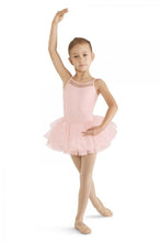 Load image into Gallery viewer, Pink Girls Cord Mesh Cami Tutu Dress Front View
