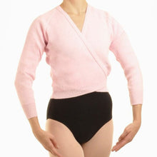 Load image into Gallery viewer, Pink Girls Acrylic Crossover Cardigan
