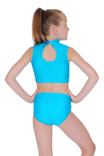 Load image into Gallery viewer, Kingfisher Girls and Ladies Sleeveless Turtle Neck Crop Top
