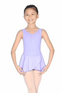 Lilac Girls Sleeveless Skirted Leotard