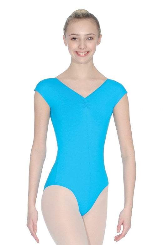 Arioso Teal Cap Sleeve Leotard