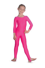 Load image into Gallery viewer, Raspberry Childrens and Adults Long Sleeve Dance Unitard
