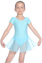 Load image into Gallery viewer, Aqua Childrens Skirted Dance Leotard
