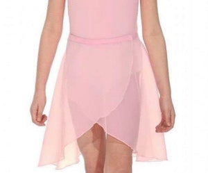 Pink Girls Georgette wrapover Dance Skirt