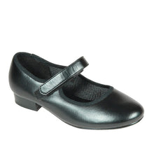 Load image into Gallery viewer, Black Girls Velcro Fastening Tap Shoes
