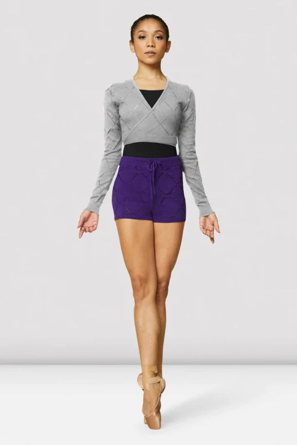 Ladies Amara Knit Cropped Wrap Top