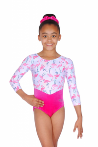 Girls 3/4 length sleeve Gymnastics Leotard