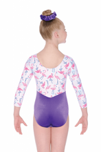 Load image into Gallery viewer, Girls 3/4 length sleeve Gymnastics Leotard
