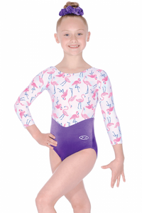 Girls 3/4 length sleeve Gymnastics Leotard