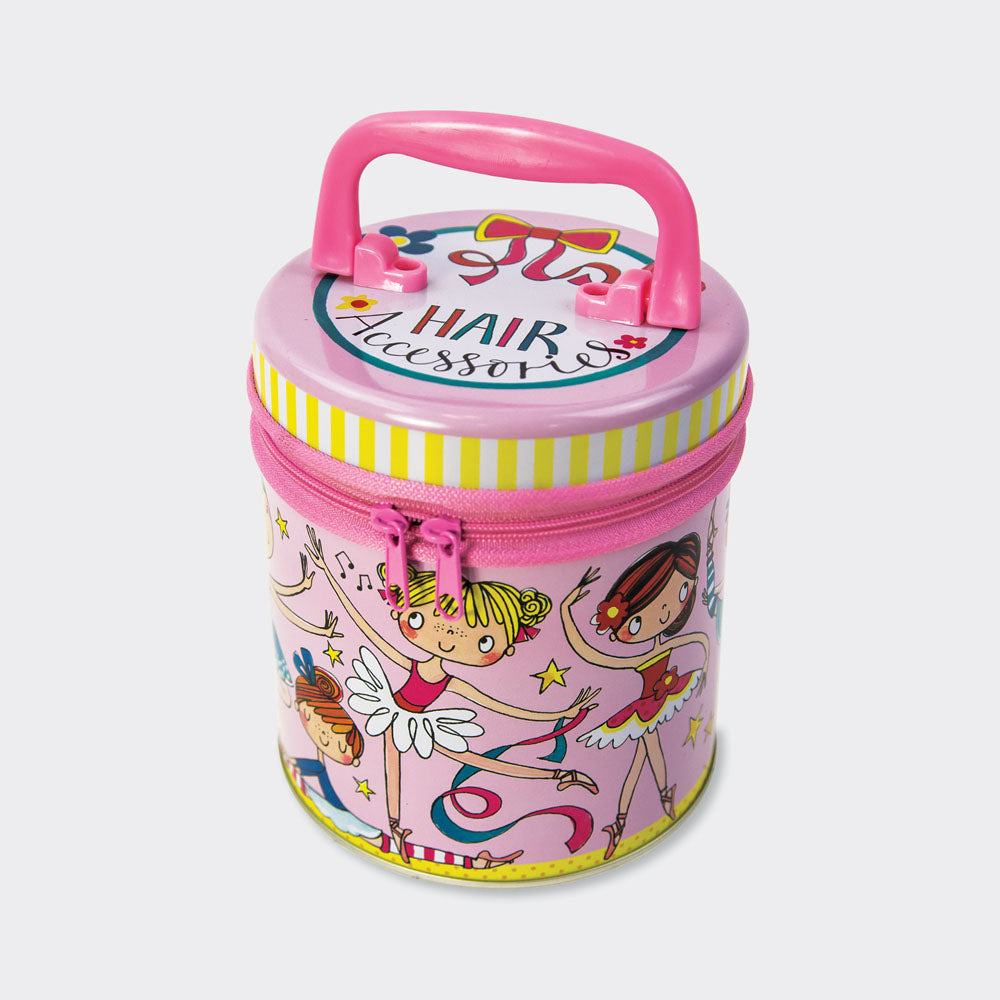 Ballerina Zipped Hair Accessories Tins