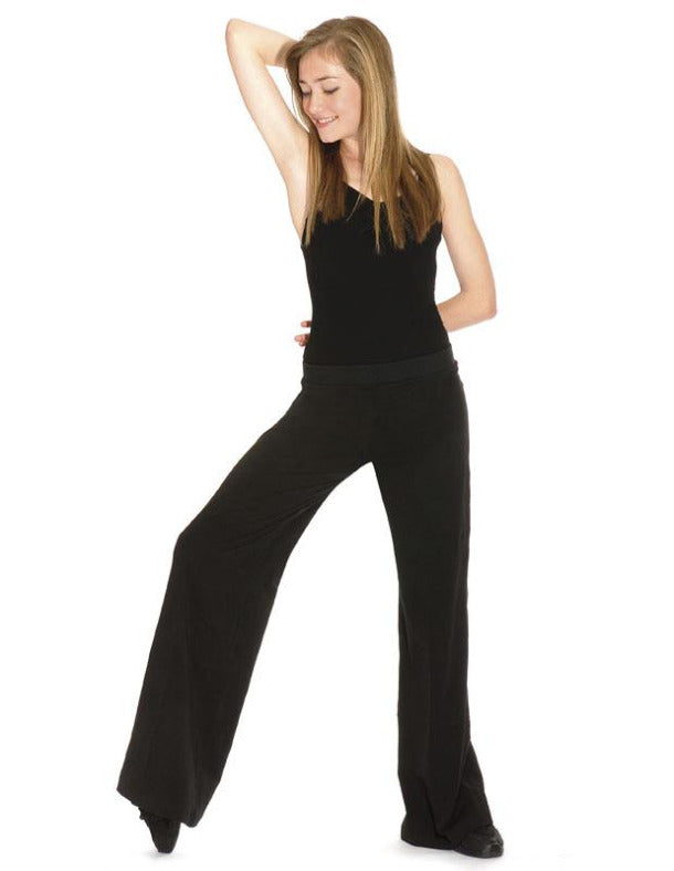Black Girls and Ladies Cotton Lycra Jazz Dance Pants