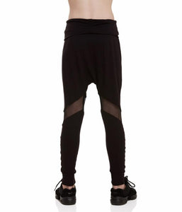 Girls Mesh Insert Harem Pant