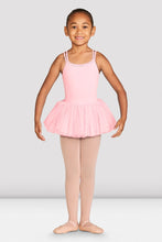 Load image into Gallery viewer, PInk Girls Diamante Double Strap Tutu Leotard Front View
