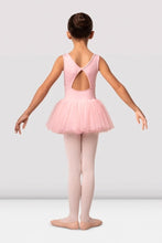 Load image into Gallery viewer, Pink Girls Mirella Flower Burst Tank Tutu Dress Back View
