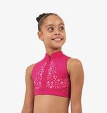 Load image into Gallery viewer, Childrens Heidi Zipper Front Crop Top
