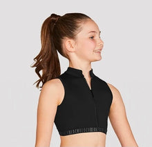 Load image into Gallery viewer, Contrast Zip Front Crop Top (FT5237C)
